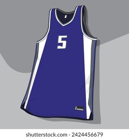 Basketball jersey template vector mockup	
