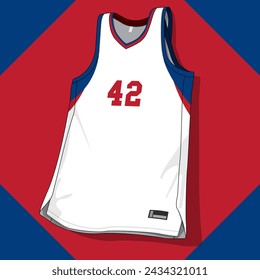 Basketball jersey template vector mockup	
