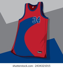 Basketball jersey template vector mockup	
