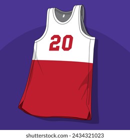 Basketball jersey template vector mockup	
