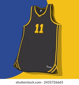 Basketball jersey template vector mockup	