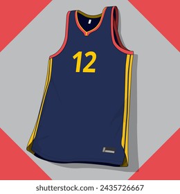 Basketball jersey template vector mockup	