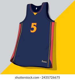 Basketball jersey template vector mockup	