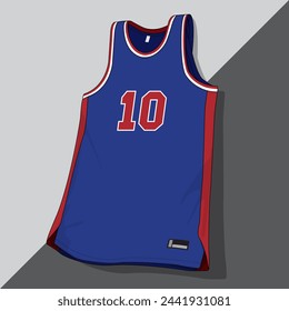 Basketball jersey template vector mockup