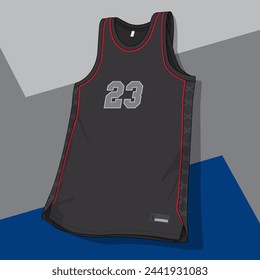 Basketball jersey template vector mockup