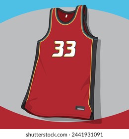 Basketball jersey template vector mockup