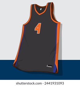 Basketball jersey template vector mockup