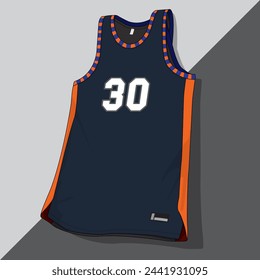 Basketball jersey template vector mockup