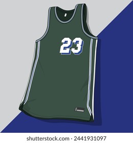 Basketball jersey template vector mockup