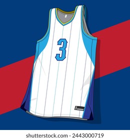 Modelo de vector de plantilla de camiseta de baloncesto	