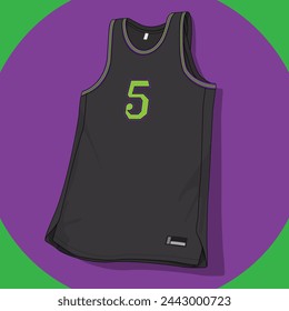 Modelo de vector de plantilla de camiseta de baloncesto	