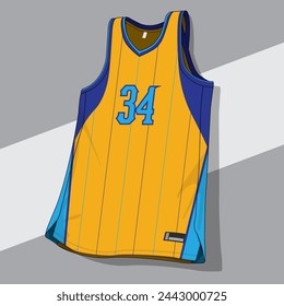 Modelo de vector de plantilla de camiseta de baloncesto	