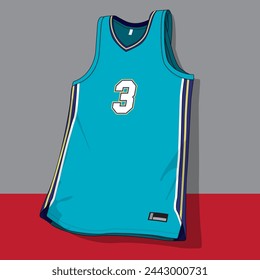 Modelo de vector de plantilla de camiseta de baloncesto	