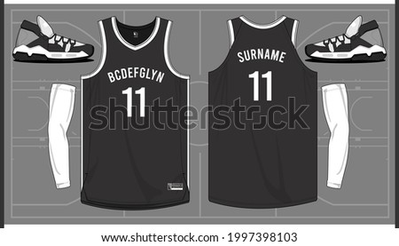 Basketball jersey template vector mockup