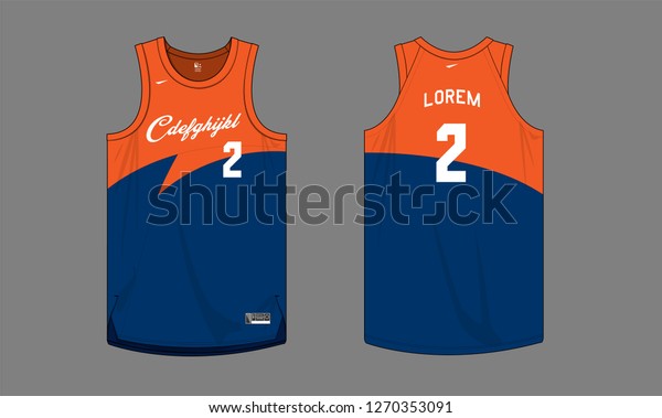 Download Basketball Jersey Template Vector Mockup Stock Vector (Royalty Free) 1270353091