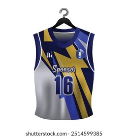 Basketball jersey uniform front mockup isolated