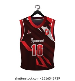 Basquete jersey uniforme design de maquete frontal