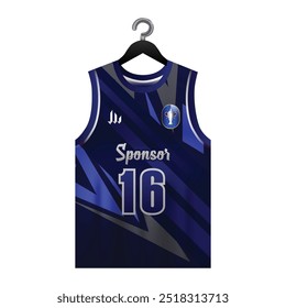 Camisa de basquete uniforme modelo de frente gráfico de maquete