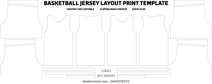 basketball jersey uniform layout print pattern