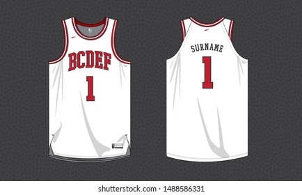 Basketball Jersey uniform sports kit template vector