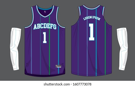Basketball jersey uniform template set