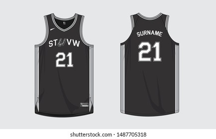 Basketball jersey uniform template sports apparel