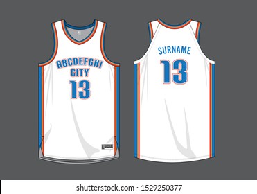 basketball jersey uniform template vector