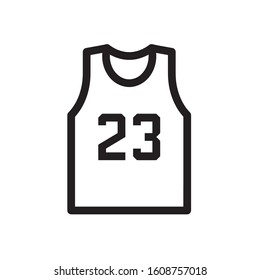 basketball jersey vector icon design on white background 