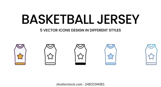 Basketball Jersey Vektor-Icons Set Stock Illustration