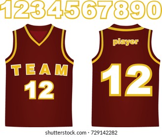 Basketball jersey. vector illustration