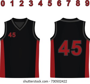 Basketball jersey. vector illustration 