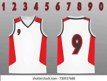 Basketball jersey. vector illustration