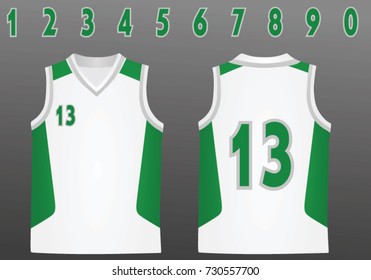 Basketball jersey. vector illustration