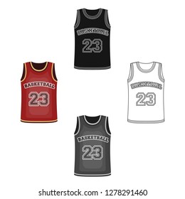 Basketball jersey.Basketball single icon in cartoon style vector symbol stock illustration web.