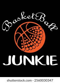 Basketball Junkie Printable Cut File.