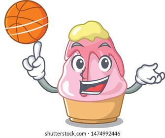 With basketball kakigori is served into character glasses