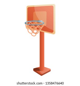 Basketball kid tower icon. Cartoon of basketball kid tower vector icon for web design isolated on white background