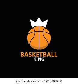 Diseño de la plantilla del logotipo del rey de baloncesto