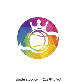 Basketball king vector logo design template .