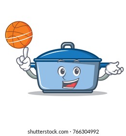 With basketball kitchen character cartoon style