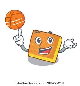 With basketball kunafa ready served on cartoon plate