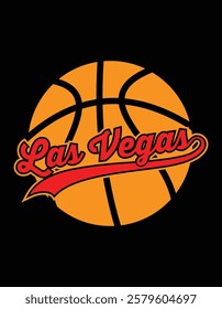 Basketball Las Vegas City Vintage Art File