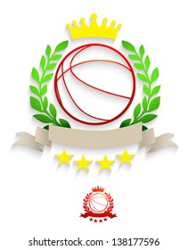 Basketball laurel wreath