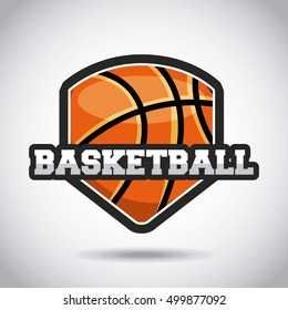 basketball league emblem classic vector illustration design