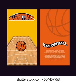 basketball league emblem classic vector illustration design