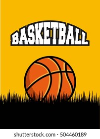 basketball league emblem classic vector illustration design