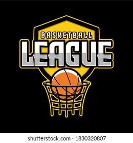 Vector de diseño del logo de la Liga de Básquetbol