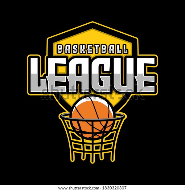 Basketball League Logo Design Vector Stock Vector Royalty Free 1830320807 Shutterstock 1285