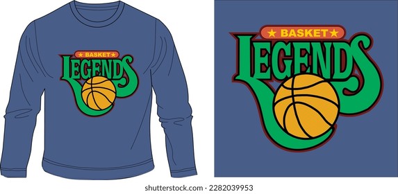 vectores de diseño gráfico de leyendas de baloncesto