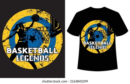 Basketball Legends Typography New Shirt Design